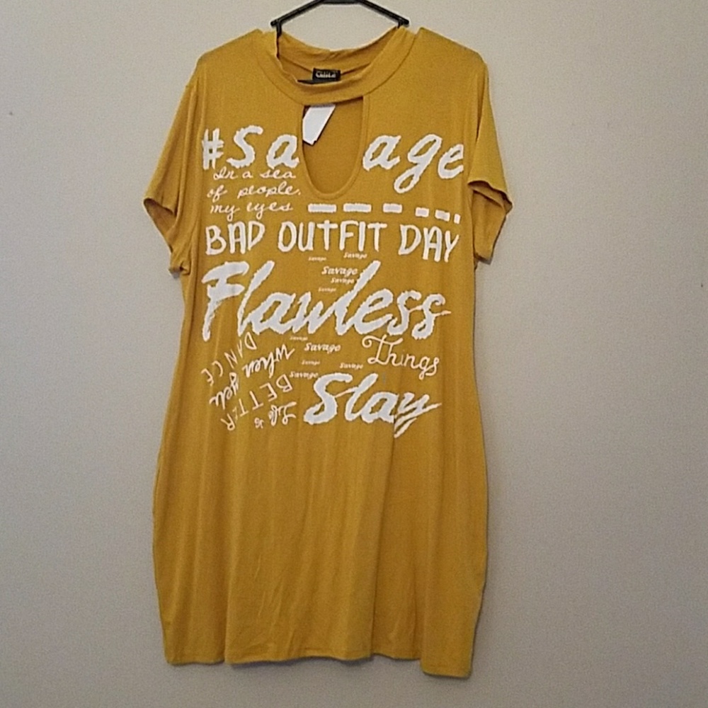 Sexy form fitting t-shirt dress, nwt